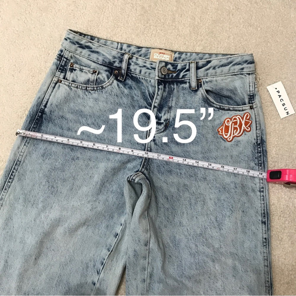 Pacsun Outer Banks Baggy Jeans Low Rise Blue Size 26 - Picture 11 of 16